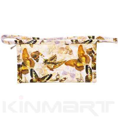 Monogrammed Butterfly Cosmetic Bag